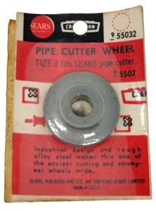 Rueda cortadora de tubos Sears Craftsman de colección tamaño 2 cortadora de tubos Sears acero 955032 nueva de colección - Imagen 1 de 4