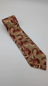 Franco Perrelli Milano 100% Silk Brown Peaches Neck Tie NEW - Picture 1 of 9