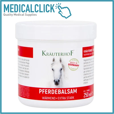 Balsamo per cavalli riscaldante extra forte 250ml gel massaggi Kräuterhof arnica