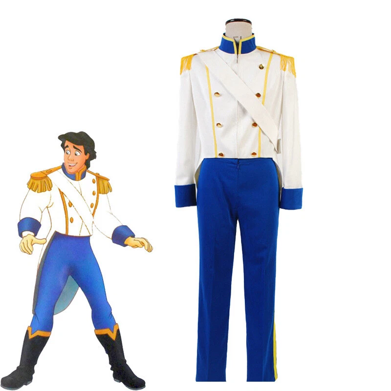 The Little Mermaid Cosplay Mermaid Anime Prince Eric Costume Uniform - Image 1 of 4