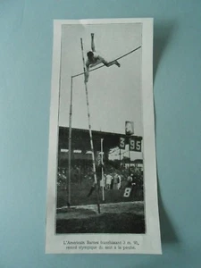 L'Américain Barnes franchissant 3m96 saut à la perche 1924 Image Print - Imagen 1 de 1