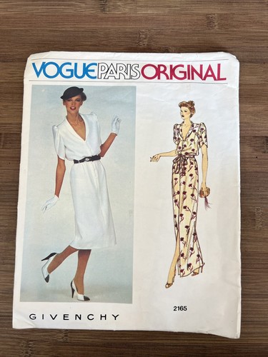 Abito da sera vintage anni 70 Vogue Givenchy Paris modello cucito 2165 taglia 12