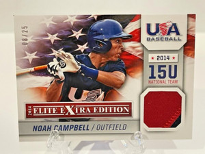 2014 Panini Elite Extra Edition Noah Campbell #8 /25 USA15U Game Jersey