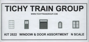 N Scale Tichy Train Group 2522 80-Piece Window & Door Assortment - Picture 1 of 4