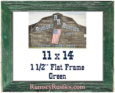 11x14" Flat RED primitive barn primitive recycled picture frame upcycled wood - Image 1 of 4