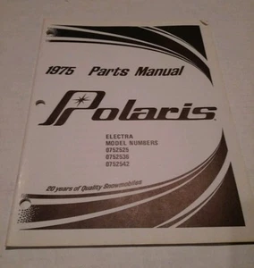 Polaris 1975 moto de nieve Electra manual de piezas - Imagen 1 de 2