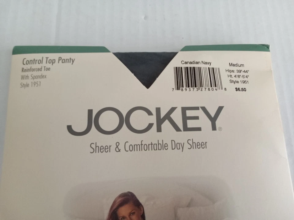 Jockey Control Top Pantyhose Size Medium Style 1951 Canadian Navy