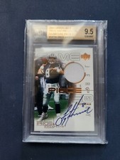 2000 Upper Deck Pros Prospects TROY AIKMAN Auto 10 Signature Piece Beckett 9.