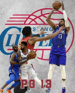 LA Clippers Lithograph print of Paul George - Picture 1 of 1