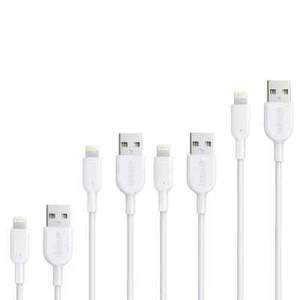 Câble Lightning Anker Powerline II 3 pieds + 6 pieds * 2 + 10 pieds certifié MFi pour iPhone 14/X - Photo 1 sur 5