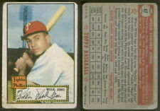(3871) 1952 Topps 47 Willie Jones Red Back Phillies-GD+