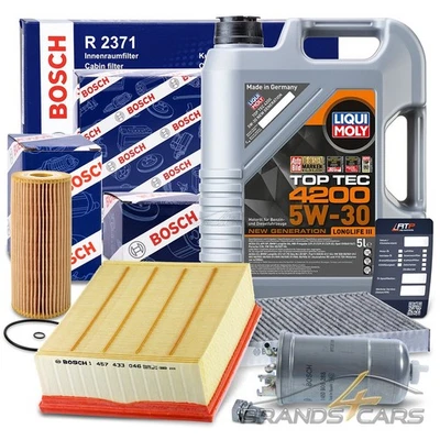 BOSCH INSPEKTIONSPAKET+5l LIQUI MOLY FÜR AUDI A4 8E B6 B7 1.9 2.0 TDI BJ 00-09 - Bild 1 von 4