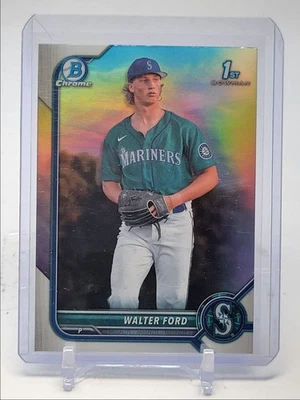 WALTER FORD 2022 BOWMAN CHROME DRAFT 1ST BASEBALL REFRACTOR Q5860 - Image 1 of 2