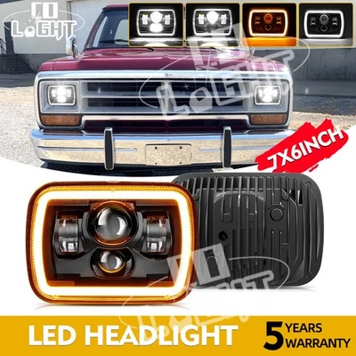 Faro LED 5x7" 7x6 pulgadas haz Z para Dodge Ramcharger 1981-1993 W100 W150 W250 Foto 1 de 4