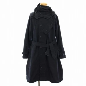 Engineered Garments Riding Coat Hooded Long Cotton Navy Blue S #EK BDA - Picture 1 of 9