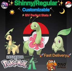 Meganium🔥Pokemon Legends ZA Z-A Shiny/Regular 6IV Pokémon Fast Delivery🚀 - Picture 1 of 4