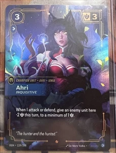 Riftbound TCG League Of Legends Origins Epic Ahri Inquisitive 119/298 NM Card - Picture 1 of 1