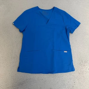 FIGS Scrubs Shirt Womens Size Medium Blue Short Sleeve FW1100 - Picture 1 of 8
