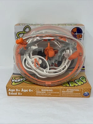 Perplexus Warp 3D Puzzle Maze Roller Ball Brain Teaser Challenge Game Orange - Image 1 of 4