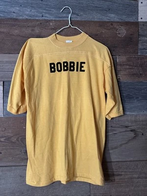 Camisa Bobbie amarilla vintage años 80 para hombre grande (42-44) SPORT-T de Stedman Foto 1 de 4