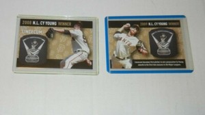 SF GIANTS TIM LINCECUM 2008 - 2009 N.L. CY YOUNG WINNER CARD SAN FRANCISCO SGA