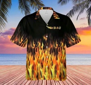 3D Hot Rod Flame Bowling Unisex Hawaiian Shirt Full Size S 5XL_wly_21 - Picture 1 of 2