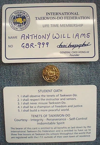 ITF TAEKWONDO LIFE MEMBERSHIP - Benefits include ID Card, Badge and FREE LESSONS - Picture 1 of 11
