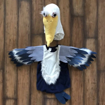 DISFRAZ DE PÁJARO PELÍCANO GRANERO DE CERÁMICA USADO EN EXCELENTE ESTADO NIÑOS TALLA 3T / 4-6 / 7-8 Foto 1 de 4