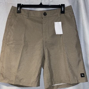 Rip Curl Boardwalk Big Boys In Water On Land Bermuda Shorts in Khaki Sz 16 - Picture 1 of 4