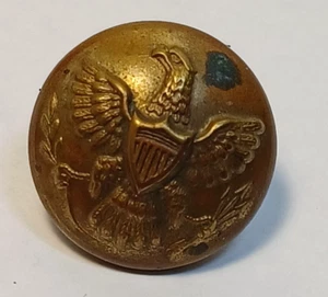 Antique US Military Uniform Button Indian Wars Brass 13/16" Thos. G. Hood JRTr4 - Picture 1 of 4