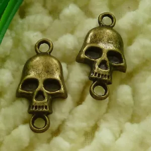 240 conectores de calavera enchapados en bronce 22X11MM S2894 HAZLO TÚ MISMO para fabricación de joyas - Imagen 1 de 6