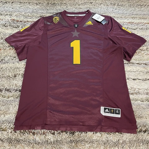 Adidas Arizona State ASU Sun Devils Mens XL Football Home Jersey #1 GV5490 $120 Cover