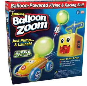 Balloon Zoom As Seen On TV Balloon-Powered Flying & Racing Set Brand New - Picture 1 of 7