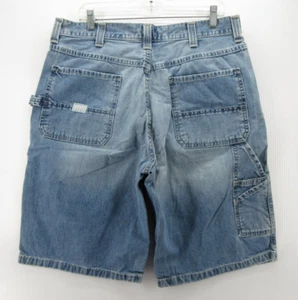 VINTAGE Old Navy Shorts Men 35 Blue Jorts Painters Carpenter Baggy Hip Hop Y2K * - Picture 1 of 10