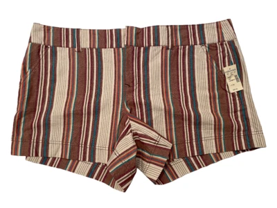 Pantalones Cortos Chinos Para Mujer Maurices Multicolor Rayas Algodón 4 Bolsillos 17/18 Foto 1 de 4