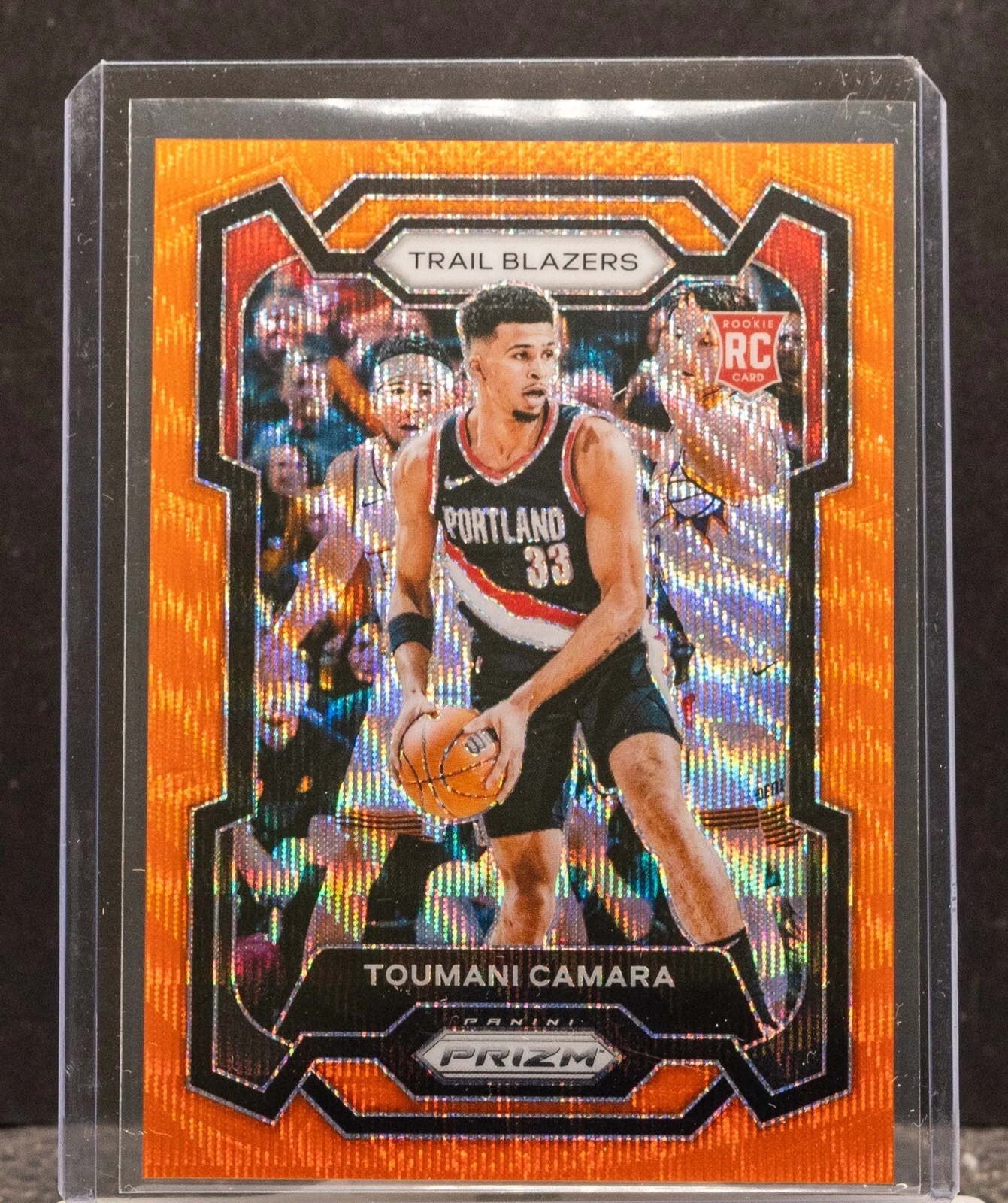 Toumani Camara 2023-24 Prizm 164 Orange Wave Prizm RC 16/60 Trail Blazers