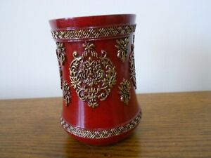 Croscill Imperial Red Gold Bathroom Tumbler Cup New 1st Quality