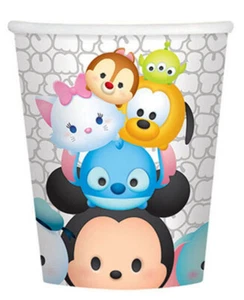 TSUM TSUM Feliz Cumpleaños Fiesta Disney Suministros VASOS DE PAPEL FRÍO/CALIENTE 8 piezas 9 oz - Imagen 1 de 1