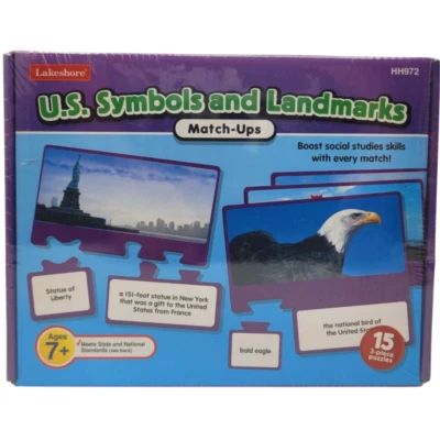 Estudios Sociales Lakeshore EE. UU. Emparejamientos de símbolos y puntos de referencia educativos nuevos Foto 1 de 4