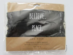 [2er Pack Masken] Rae Dunn Wiederverwendbare Gesichtsmasken mit verstellbaren Gummibändern ( - Bild 1 von 2