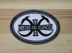 Heroes del Silencio Patch Parche embroidered bordado Spanish Rock Bunbury White - Picture 1 of 2