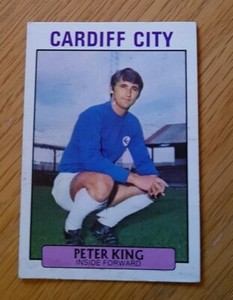 A&BC 1971 Footballer Card Purple - Peter King - Cardiff City - #89 (a)