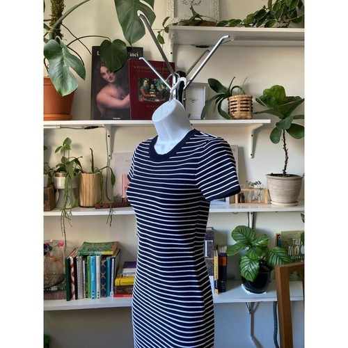 Abito Michael Kors blu navy e bianco a righe_xs