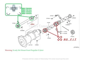 40100-S10-A01 For 2002-2007 Infiniti G35 V35 AWD Front Propeller Shaft U-Joint - Picture 1 of 12