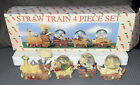 Vintage Carrot Straw Train 4 Piece Set Water Globes ABC Distributing Easter