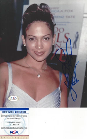 Beautiful  Jennifer Lopez autographed 8x10 color  Photo PSA DNA  Certified  ** Cover