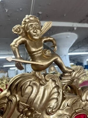 Extravagante Silla Trono Tallada 83" Alto Lujo Fiesta Trono - Rojo/Dorado Foto 1 de 4