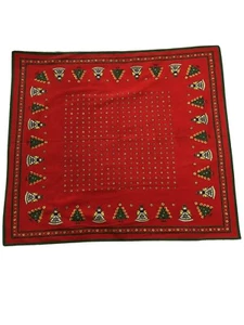 Vintage Kolf Austria Volkskunst Weihnachtsbaum & Engel Tischdecke 33" x 30" sauber - Bild 1 von 7