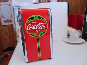 COCA COLA METAL 50'S STYLE NAPKIN DISPENSER NEW IN BOX - Picture 1 of 3