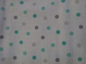 Handmade Cotton fitted crib sheet  White/Gray,Mint Polka Dots/REDUCEDLASTONE! - Picture 1 of 4